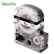 SST9KW Black on Clear Compatible EPSON Label Printer Ribbon Tape For King Jim TEPRA Tape Printers 9mm*8m For LW-300