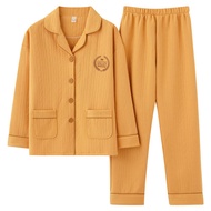 Autumn and Winter Thickened Cotton Pajamas for Women Long-sleeved Quilted Warm Cardigan Suit for You