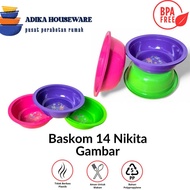 BASKOM NIKITA 14 GAMBAR - BASKOM STIKER NASI HAJATAN - EMBER NASI BERKATAN BAHAN PLASTIK PP5 TEBAL