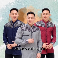 Koko Shirt For Men Long Sleeve With Batik Combination