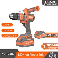 HUAQI HQ-ID150 150N.m Electric Cordless Drill (1 Pc 9.0Ah Battery+Charger+)