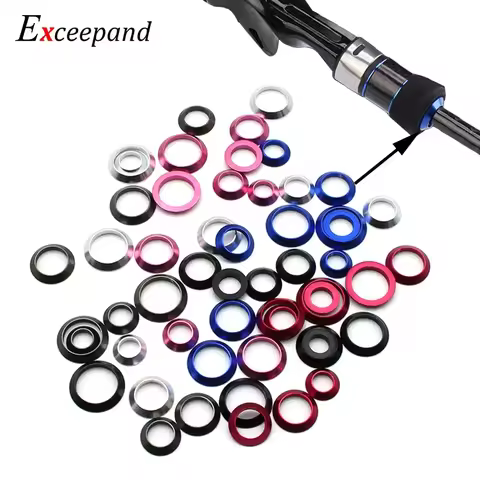 Exceepand Aluminum Winding Check Decorating Ring Trim Adapter for Fishing Rod Building Repair Mainta