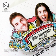 Doodle Love Couple Anniversary Gift for Girlfriend