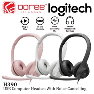 LOGITECH H390 USB COMPUTER HEADSET WITH ENHANCED DIGITAL AUDIO & IN-LINE CONTROL / NOISE CANCELLING 