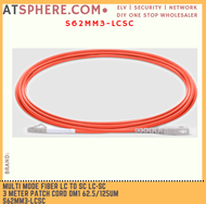 Multimode Multi Mode LC to SC LC-SC SC-LC Fiber Optic 3m 3 Meter Patch Cord Cable OM1 62.5/125um S62