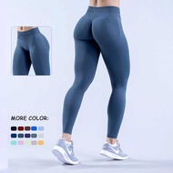 DFYNE Plain Seamless Knitted Supportive Waist Hip-Lifting Yoga Pants