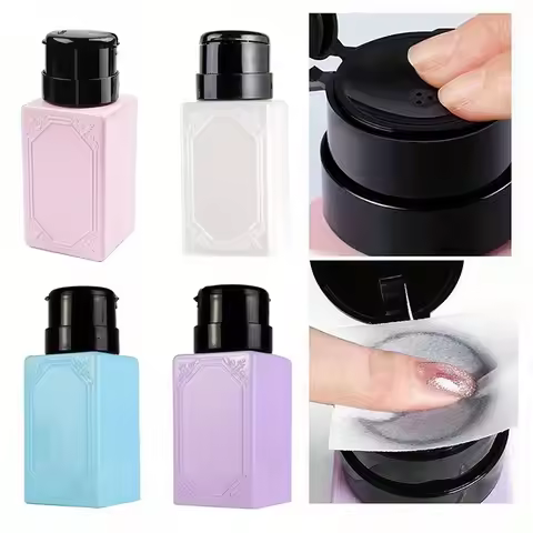200ml Empty Pump Dispenser Liquid UV Gel Polish Nail Art Polish Clean Bottle Polish Cleanser Remover