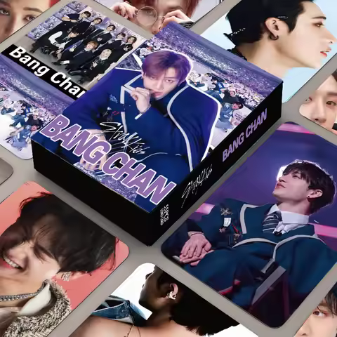 55pcs Stray Kids LOMO Card Bangchan New Album 55 Small Cards Postcards Card Box Small Cards Peripher