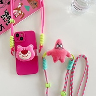 Mobile Phone Clip Lanyard Detachable Cartoon Diagonal Mobile Phone Lanyard Universal for All Mobile Phones