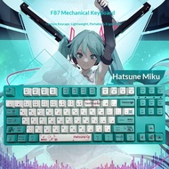 3CAV Hatsune Miku 87-Key Three-Mode Wireless Bluetooth Mechanical Keyboard Gaming Game Office Keyboa