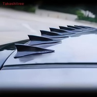 (Takashitree) 10Pcs Rear Roof Shark Fins Spoiler Wing Kit Universal Car Roof Spoiler Bumper Spoiler 