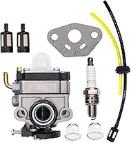 Hippotech 16100-ZM5-803 Carburetor with Fuel Line Kit for Honda 4 Cycle Engine GX31 GX22 FG100 16100