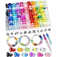 Large Hole Beads for Jewelry Making 12 Color Glass Large Hole Spacer Beads for Bracelets Necklaces a