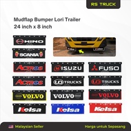 1set 2pcs Mudflap Thailand Depan Bumper Bottom Getah Bumper Bawah Siam Trailer Lori Truck Truckers k