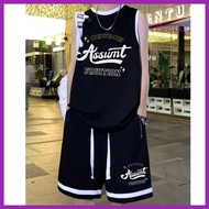 Men's Casual Suit Singlet T-Shirt Tank Top & Shorts ‘Assumt Fruity Current Design, Comfortable Mater