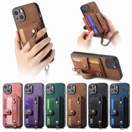 Wallet Case For OPPO A79 A97 A18 A38 A58 4G 5G Painted Lanyard Card Holder Pocket Retro Leather Phon