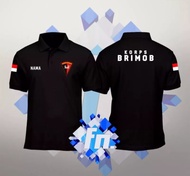 BAJU KERAH POLO KORPS BRIMOB FREE NAMA DADA