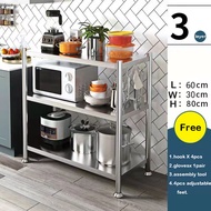 2in1 Gas Stove Rack Stand Kitchen Table with organizer Thickened 304 stainless Shelf Space Save patu