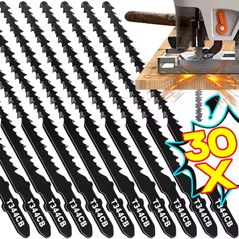 Double Sided Toothed Jig Sawing Blade Carbon Steel Sharp Double Sided Teeth Quick Clean Hardwood Cut