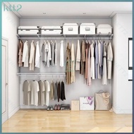 Cloakroom open walk-in metal hanger stainless steel cabinet combination hanging wardrobe