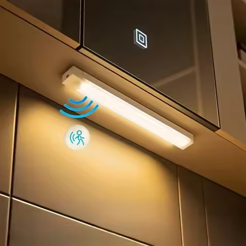 LED Smart Sensor Light Rechargeable Automatic Human Body Sensor Night Light for Bedroom Cabinet Ligh