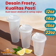 Frosted Injected Cup 12oz 14oz 16oz 22oz Thinwall Plastic Cup Ice Coffee Tea 12 14 16 22oz