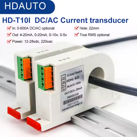 0-50A Input DC AC Hall Effect Current Transducer Output 4-20mA