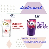 GIV sabun cair giv white giv perfume 900 850 825 ml refill Murah