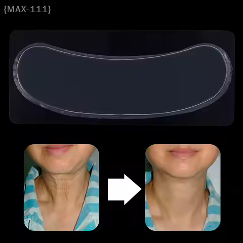 【F2-MAX-111】Silicone Neck Lift Tape, Reusable Anti-Wrinkle & Anti-Aging Care, Transparent Invisible 
