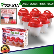 Silicone Egg Boiler Container Boiled Egg Mold Tool Contains 6 Egg Boilers