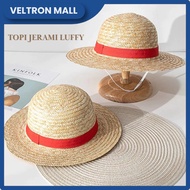 Hat monkey.D Luffy Straw Material Anime One Piece Luffy Hawaiian Beach Hat For Luffy Cosplay