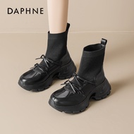 Daphne | Bow Design Elastic Height-increasing Sock Boots