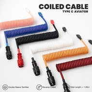 Coiled Cable Type C Aviator - Mechanical Keyboard Cable by MYNK