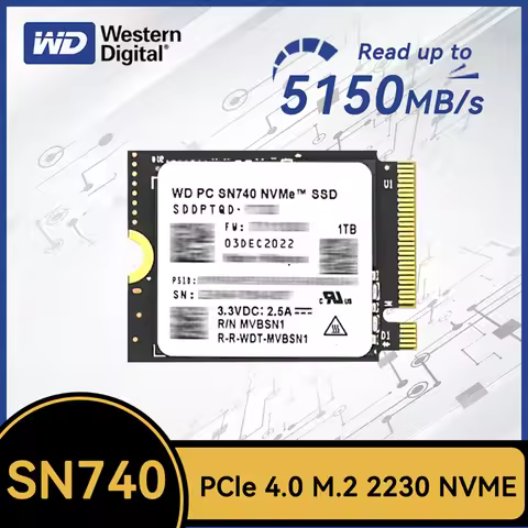 Western Digital WD SN740 2TB 1TB SSD M.2 2230 Gen4 PCIe 4.0 X4 NVMe Solid State Drive for Steam Deck