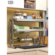 Kitchen Countertop Sink Rack Kitchenware Storage Rack Above the Sink Dish Rack Multifunctional Dish 