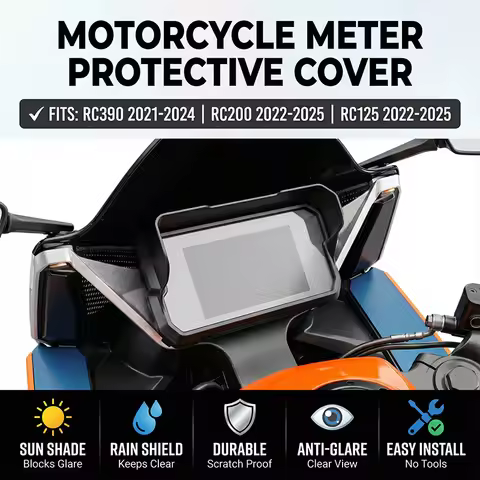 Motorcycled Visor Sun Shade Protector for RC390 2021-2024 RC200 RC125 2022-2025 Meter Protective Ant