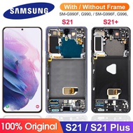 Original S21+ / S21 Plus Display with Frame, for Samsung Galaxy S21 G990 G990F G991 G991B  Lcd Displ