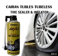 CAIRAN BAN TUBELESS TUBLES TIRE SEALANT ANTI BOCOR Instant Portable Tire Sealant 450ML