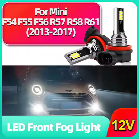 2x LED Fog Light Bulbs 6000K Car Fog Lamp H8 H11 For Mini Cooper F55 F56 R56 F54 Clubman R55 F57 Con