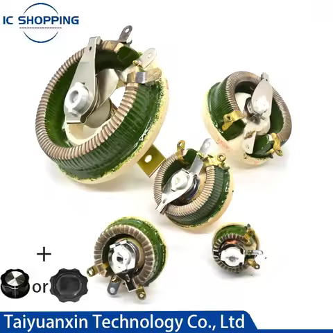BC1 Circular Disk Resistor 25W 50W 100W 200W 300W 2 3 5 100 200 1K Adjustable Potentiometer Wire Wou