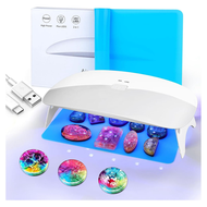 Resin UV Lamp UV/LED Resin Lamp White with 30Pcs Dual Lightsource Lamp Beads for UV Resin Kit