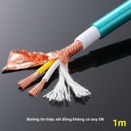 Cáp Tín Hiệu Âm Thanh Bằng Đồng Không Khí 5N HiFi Hai Lõi Cân Bằng Kết Nối Loa Amplifier Nhiều Lớp B