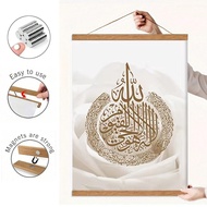 Nature Solid Wooden Magnetic Picture Frame 30x40 50x70cm Hanger Posters Painting Photos Frames Kids 