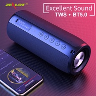 ZEALOT S51 TWS Wireless Speaker Bluetooth 5.0 Soundbar Portable Heavy Bass Stereo Sound Support AUX Micro SD Card USB Flash Driv