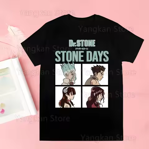 Dr Stone Anime Tops Women Clothing Fashion Summer Harajuku T-shirts Y2k Streetwear White Blouse