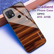 Softcase Glass Kaca  Oppo A15/A15S -  Casing Hp Oppo A15/A15S - J68 - Pelindung hp  - Case Handphone - Pelindung Handphone Oppo A15/A15S
