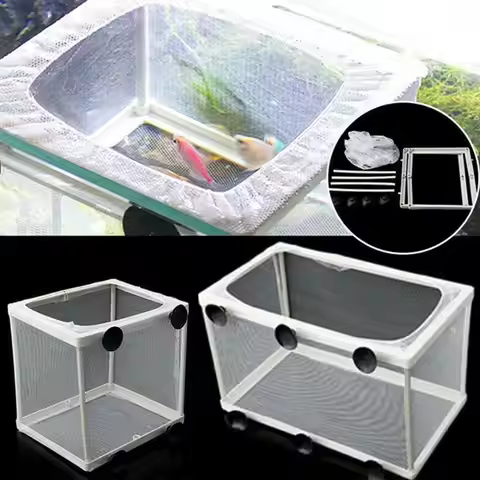 Fish Tank Breeder Net Mesh Fish Breeder Box Fish Hatchery Box Separation Net Incubator Mesh Fish Bre