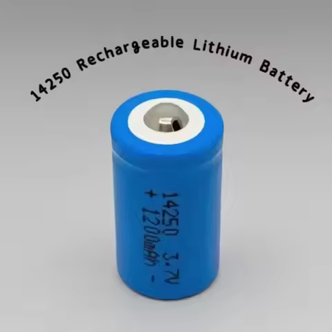 1/2AA Size 14250 3.7V 1200mAh Rechargeable Lithium Battery USB Charger For Remote Controls Sensors E