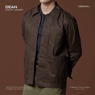 TWENTYSECOND เสื้อแจ็คเก็ตผ้าคอตต้อน รุ่น Dean Utility Jacket - น้ำตาล / Brown