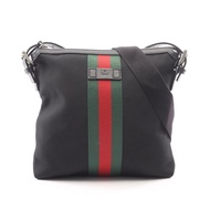 【二手】Gucci GUCCI 單肩背包 Web GG Supreme Messenger Sherry 387111 黑色/綠色/RED皮革 Sherry 系列單背包